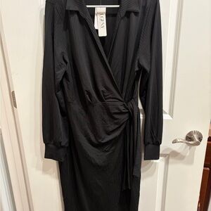 Elegant Black Long Sleeve Dress